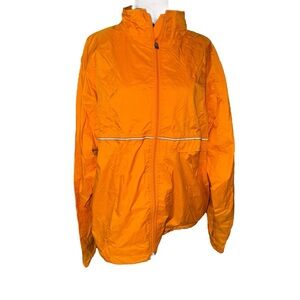 VTG‎ L.L. Bean Gortex hiking windbreaker lightweight in bright orange reflective